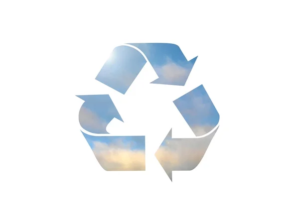 Recycle Symbol Isolated White Background — Stock Photo, Image