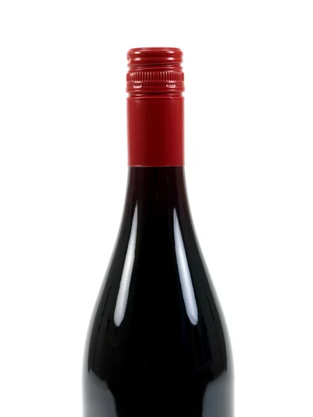 Rotweinflaschen Isoliert Vor Weißem Hintergrund — Stockfoto