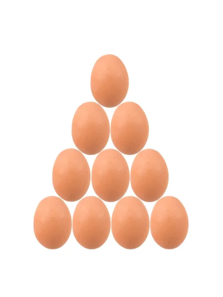 Штабеля яиц — стоковое фото