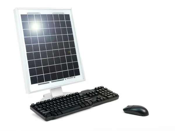 सौर डेस्कटॉप कंप्यूटर — स्टॉक फ़ोटो, इमेज