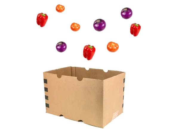 Caja de verduras — Foto de Stock