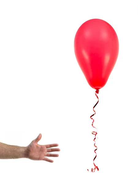 Röd ballong — Stockfoto