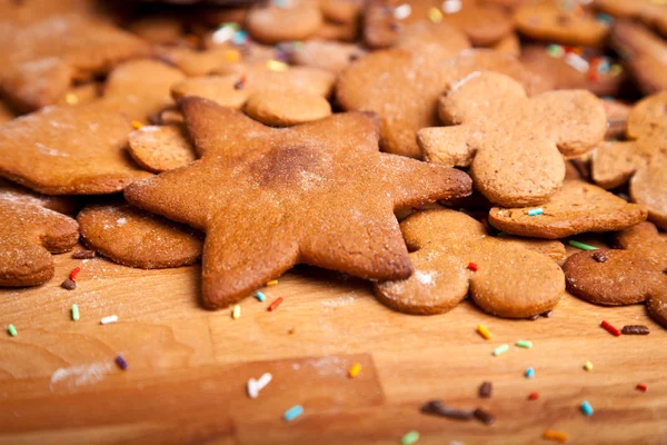 Traditional home baked ginger cookies — Stock Photo, Image