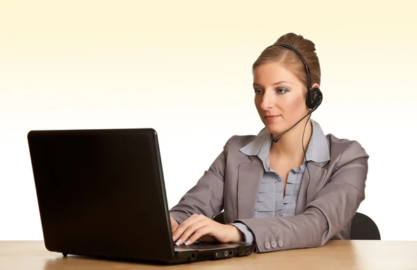 stock image Bored businesswoman in office