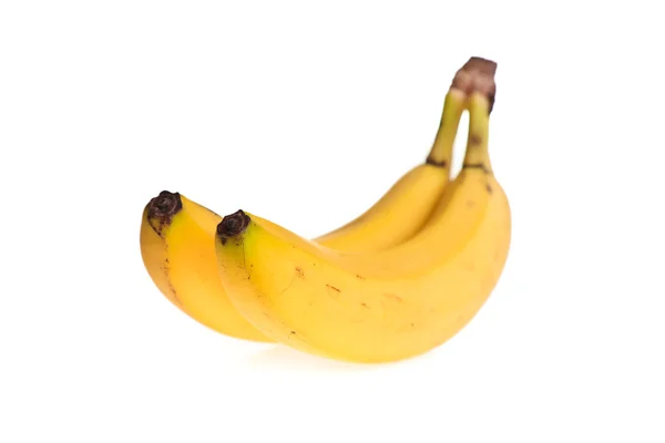 Banan på hvit, isolert bakgrunn – stockfoto