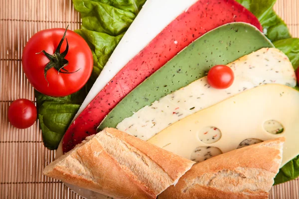 stock image Different sandwiches with vegetables and cheese isolated