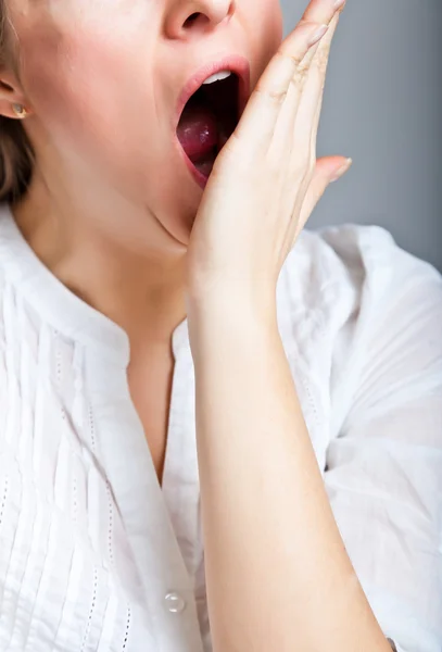 Woman yawn — Stock Photo, Image