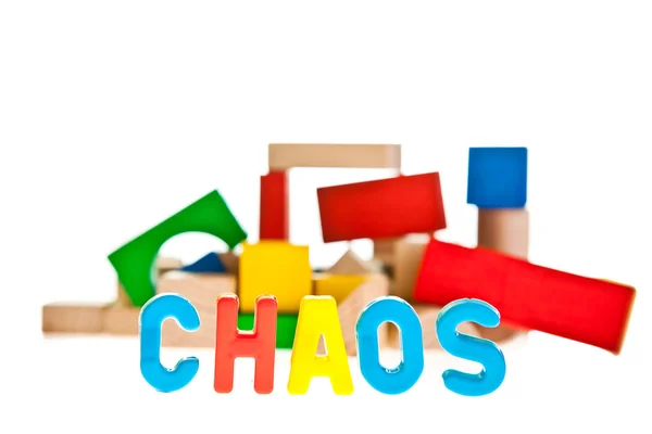Chaos concept on white isolated background — Stock Photo, Image
