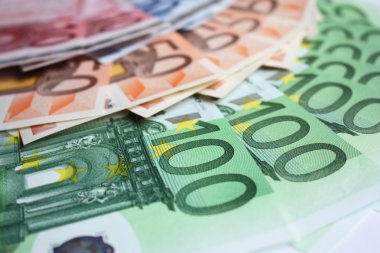 Money euro banknotes clipart