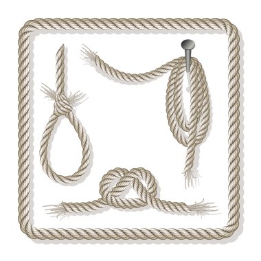 Set of ropes clipart