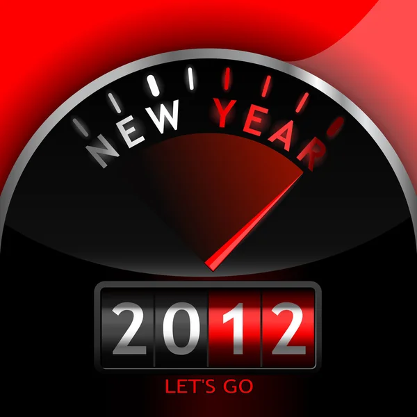 新しい年のためのダッシュボードの2012カウンター — ストックベクタ