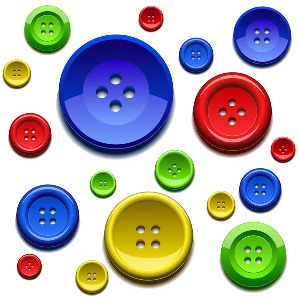 Sewing color buttons — Stock Vector