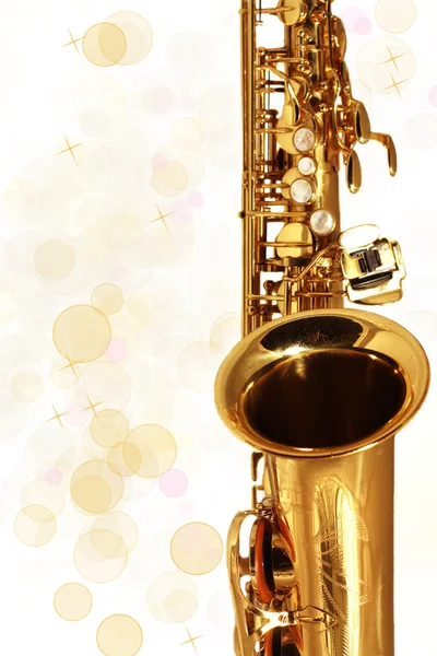 Golden Sax. Music. Holiday — Stock Photo, Image