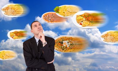 Man and food clipart