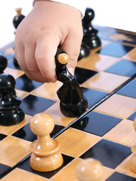 Дітей, що грають в шахи — стокове фото