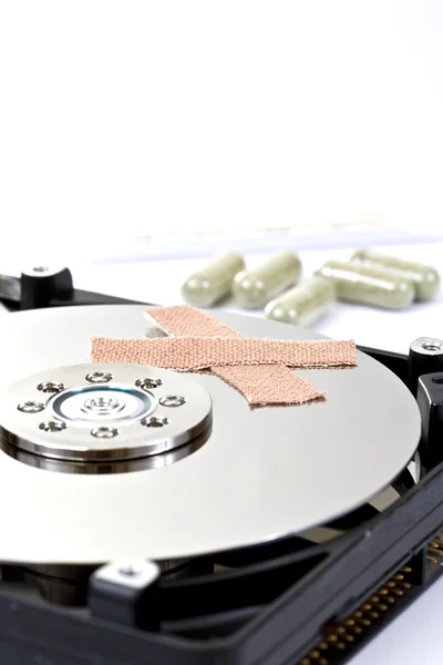 First aid for computer hard disk crash — Stock Photo, Image