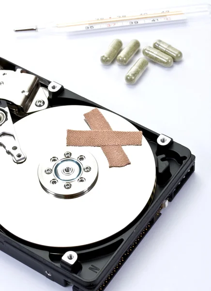 Bilgisayarınızın sabit disk çökmesine için ilk yardım — Stok fotoğraf