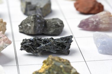 Collection of minerals clipart