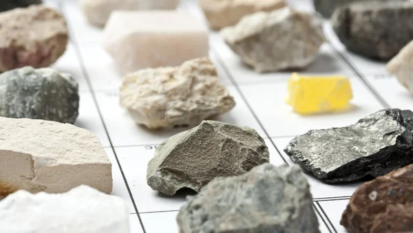 Kolekcja minerałów — Zdjęcie stockowe