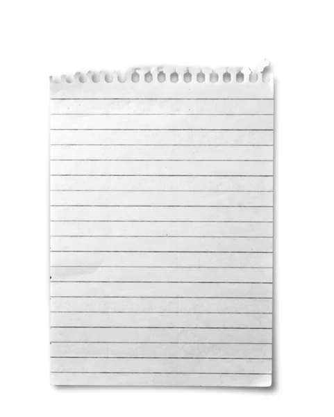 Jeden arkusz z notebooka — Zdjęcie stockowe