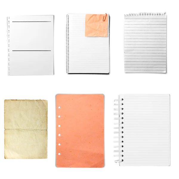 Varias hojas de cuaderno — Foto de Stock
