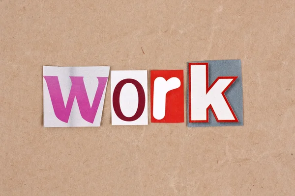 Work, various letter — Stock Photo, Image