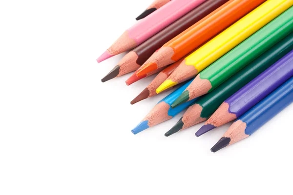 Driehoekige kleur potloden — Stockfoto