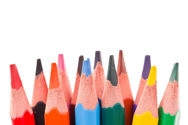 Trojúhelníkový barevný tužky — Stock fotografie