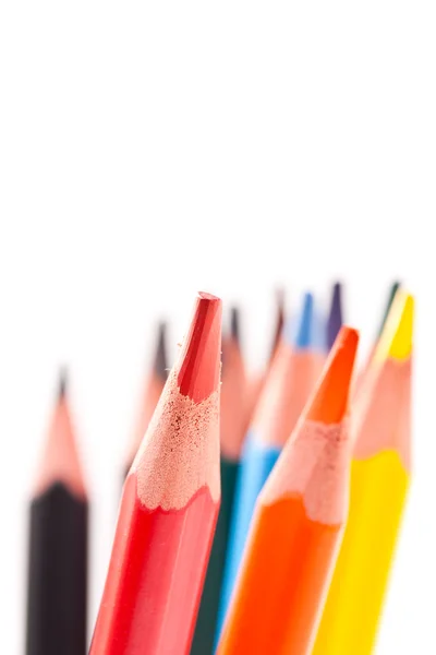 Üçgen renkli kalemler — Stok fotoğraf