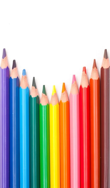 Driehoekige kleur potloden — Stockfoto