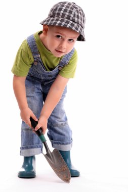 Gardener boy clipart