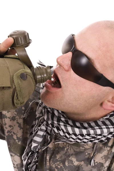 Trinken beim Militär — Stockfoto