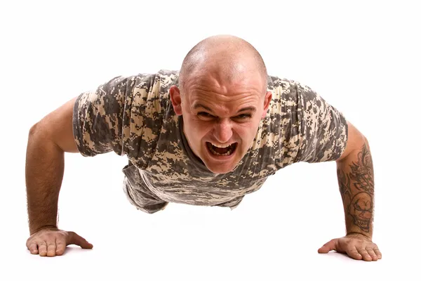 Asker egzersiz — Stok fotoğraf