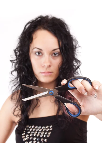 Feminino cortando — Fotografia de Stock