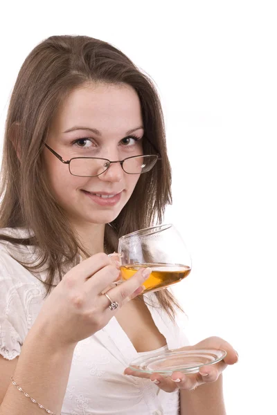 Trinkende Frau — Stockfoto