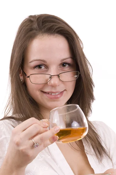 Kobieta pije — Zdjęcie stockowe
