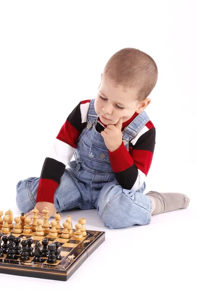 Childre hrál šachy — Stock fotografie