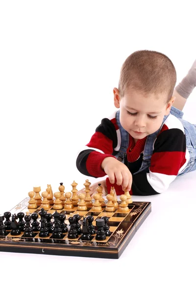 Childre gra w szachy — Zdjęcie stockowe