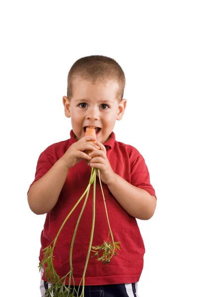 Children and carrots — Stock Photo, Image