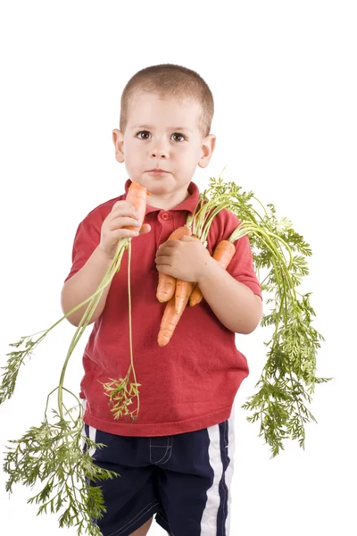 Children and carrots — Stock Photo, Image