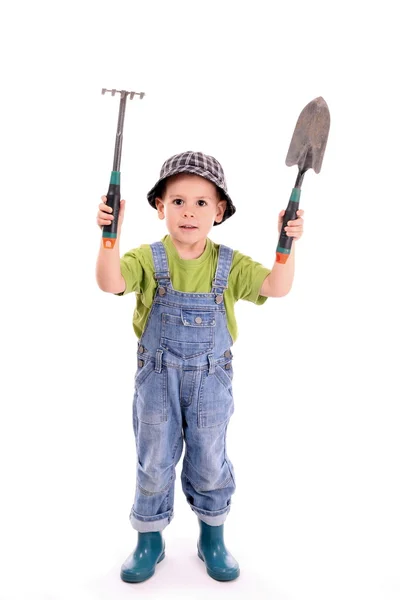 园丁的男孩 — 图库照片