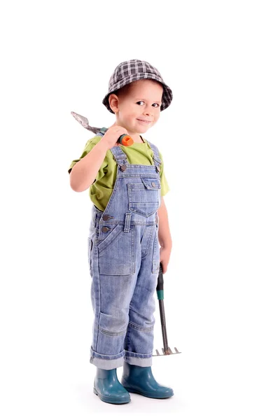 Trädgårdsmästare pojke — Stockfoto