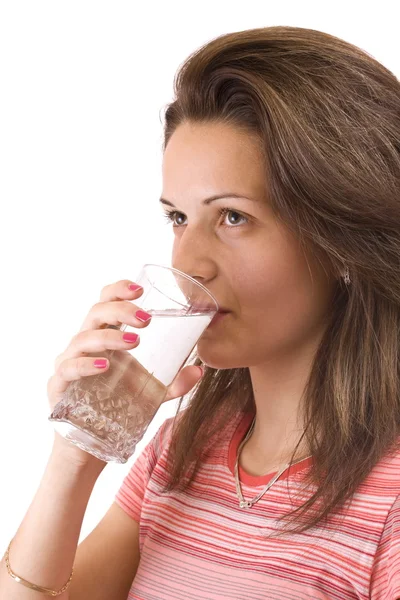 Girl holding a glass Stock Picture