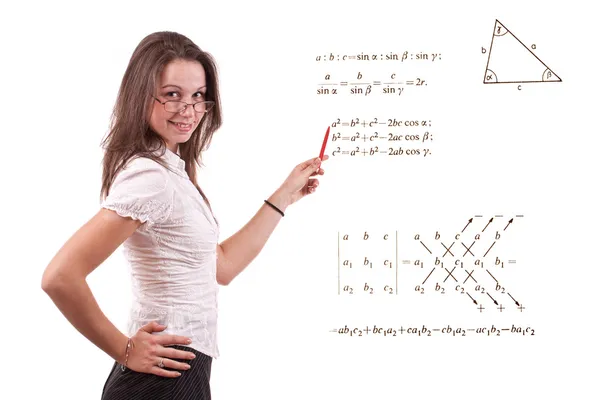 Fiatal matematika tanár Stock Kép