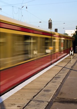 Moving S-Bahn in Berlin clipart