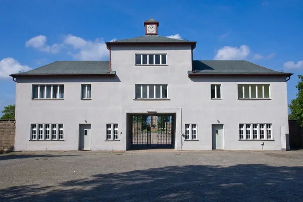 Ingresso al campo di concentramento di Sachsenhausen — Foto Stock