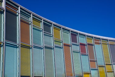 Colourful glass facade clipart