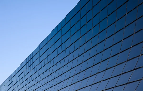 Modern facade with black glass — Stock Photo, Image