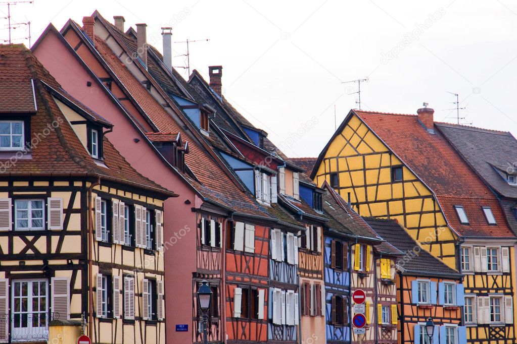 Colourful half timbered houses