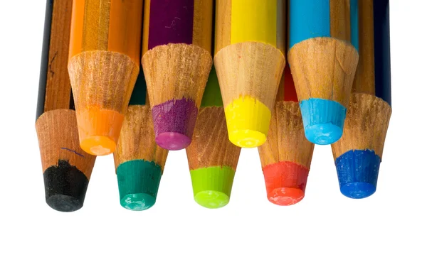 Απομονωμένες χρωματιστά μολύβια — Φωτογραφία Αρχείου